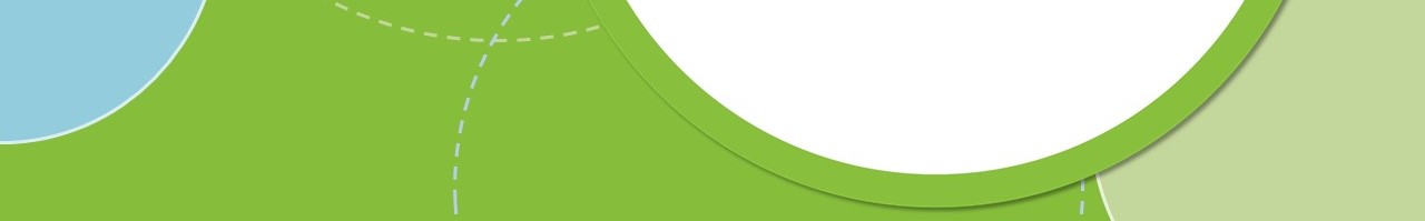 green and blue decorations - circles
